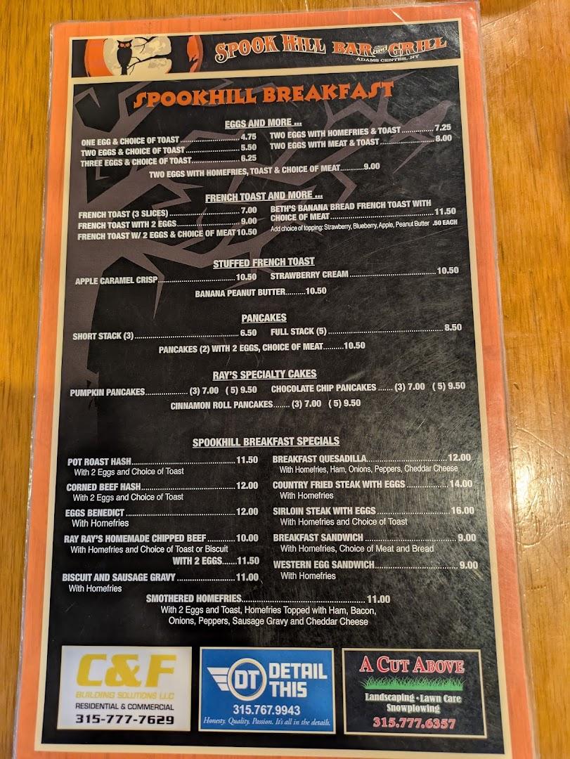 Spookhill Bar And Grill